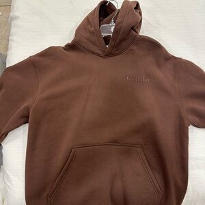 Brown Comfrt Minimalist Hoodie